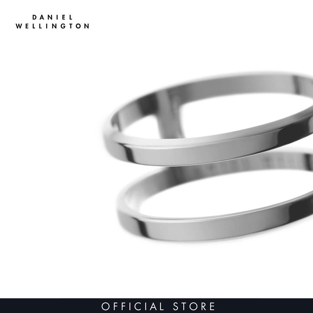Nhẫn Daniel Wellington 2 vòng màu bạc Elan Dual Ring