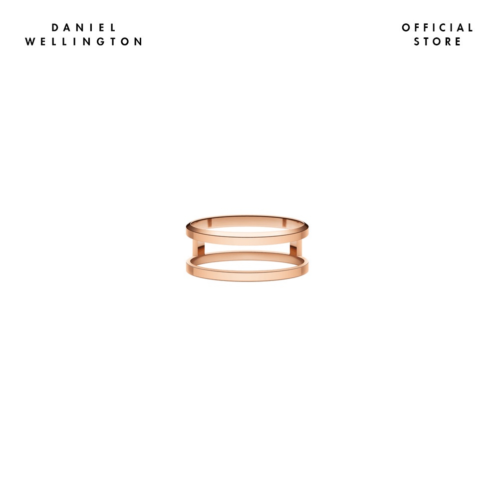 Nhẫn Daniel Wellington 2 vòng màu vàng hồng Elan Dual Ring
