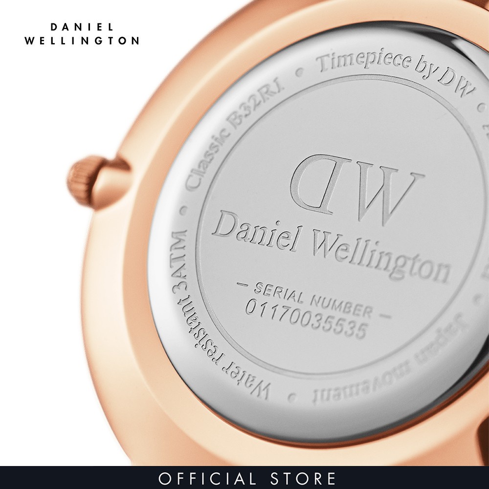 Mua 1 đồng hồ tặng 1 nhẫn -  Đồng hồ Nữ Daniel Wellington dây vải nato - Petite Rosewater mặt trắng - vỏ vàng hồng