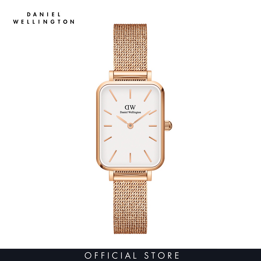Đồng hồ Nữ Daniel Wellington dây lưới - Quadro Pressed Melrose 20x26mm DW00100431