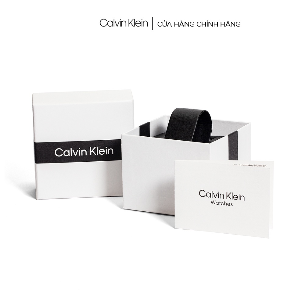 Vòng Tay Calvin Klein Nam màu Đen - Bạc FW22 - LATCH CK 35000208