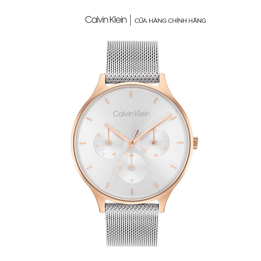 Đồng hồ Calvin Klein Nữ dây Lưới SS22 - Timeless Multifunction CK 25200106 - 38mm