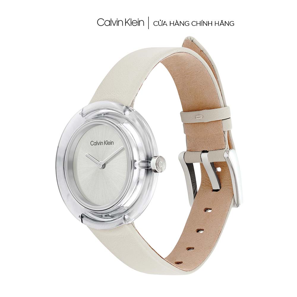 Đồng hồ Calvin Klein Nữ dây Lưới SS22  - Circular Transparent Resin CK 25200019