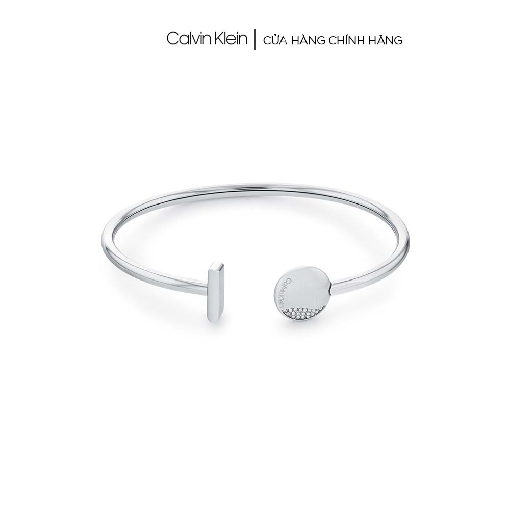 Vòng tay Calvin Klein Nữ màu Bạc SS22  - Minimal Circular CK 35000140