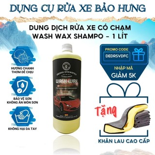 Dung dịch rửa xe có chạm hương chanh car wash wax shampo, nước tẩy rửa ô tô xe máy bọt tuyết dedrik brewster - can 1l .
