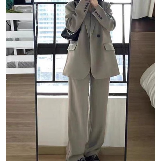 Áo Khoác Vest Hai Mảnh Dáng Rộng Thời Trang Xuân Hè 2023 Phong Cách Hàn Quốc Cao Cấp