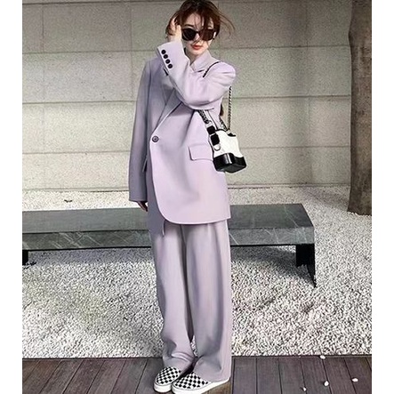 Áo Khoác Vest Hai Mảnh Dáng Rộng Thời Trang Xuân Hè 2023 Phong Cách Hàn Quốc Cao Cấp