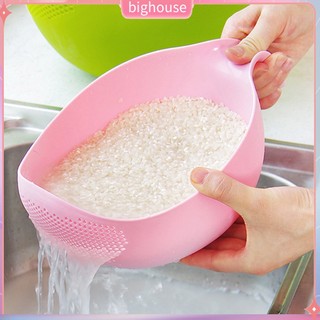 (BH) Rổ Vo Gạo Có Lỗ Thoát Nước Tiện Lợi Cho Nhà Bếp