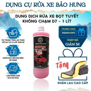 Dung dịch rửa xe không chạm d7 nước tẩy rửa xe bọt tuyết car wash chăm sóc xe máy ô tô - dedrik brewter - 1 lít