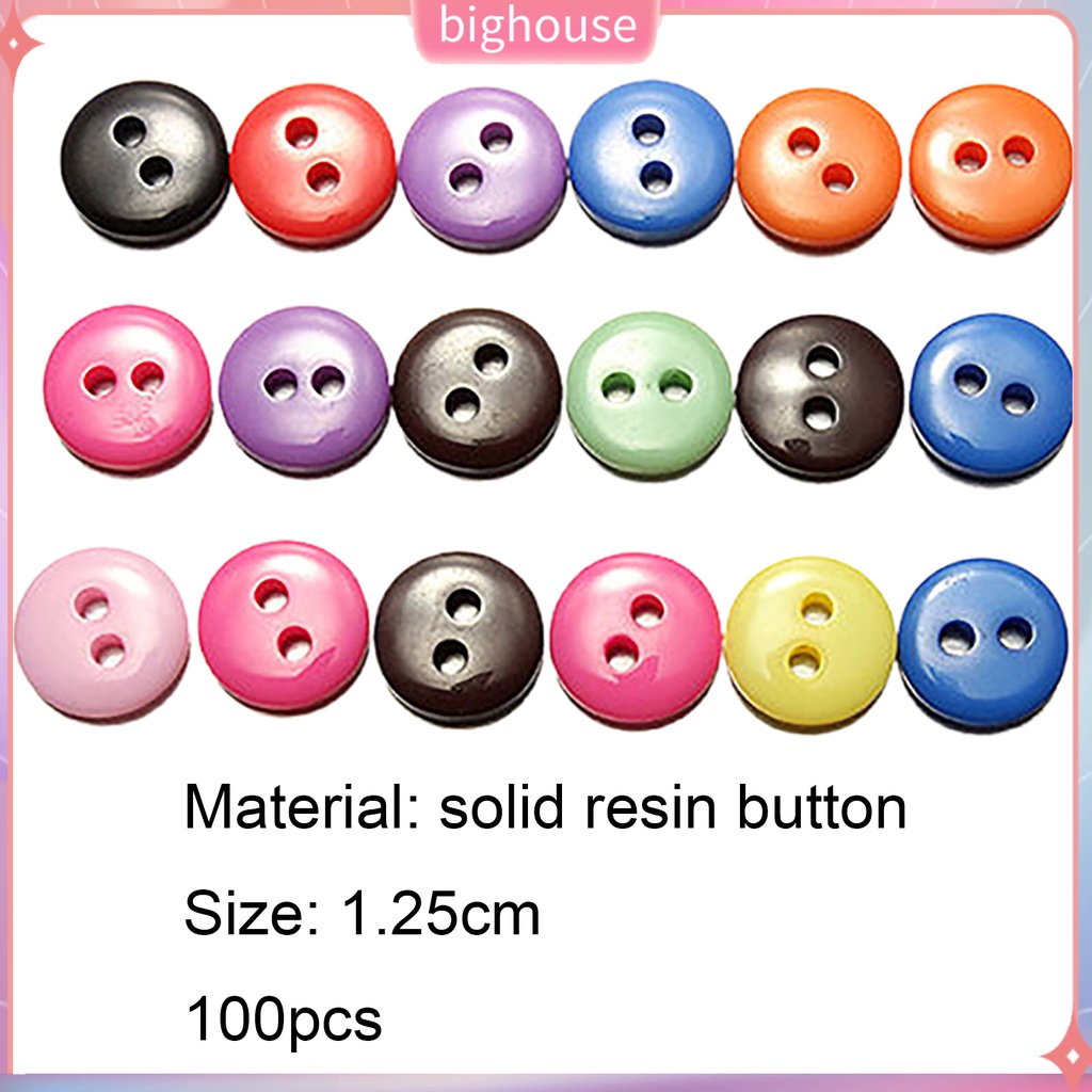 Set 100 Cúc Áo Nhiều Màu Sắc Dành Cho Bé Làm Đồ Thủ Công