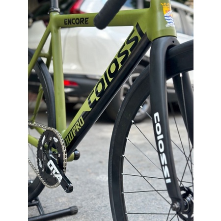 Xe COLOSSI Xanh Càng Carbon Vành 4cm Đùi OTA - 48T -Fixed gear- M