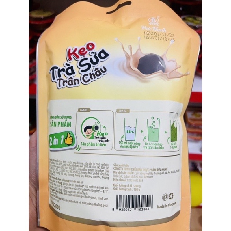 Kẹo Trà Sữa Trân Châu 200g