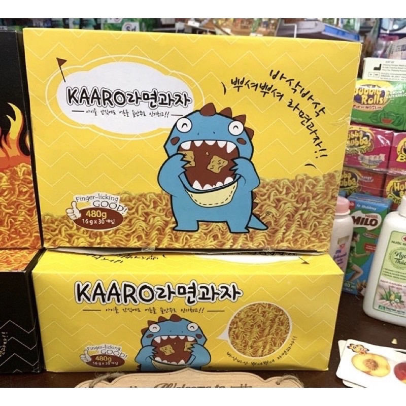 Snack Mì Kaaro Vị Truyền Thống/Vị Cay Thùng 30 gói x16g