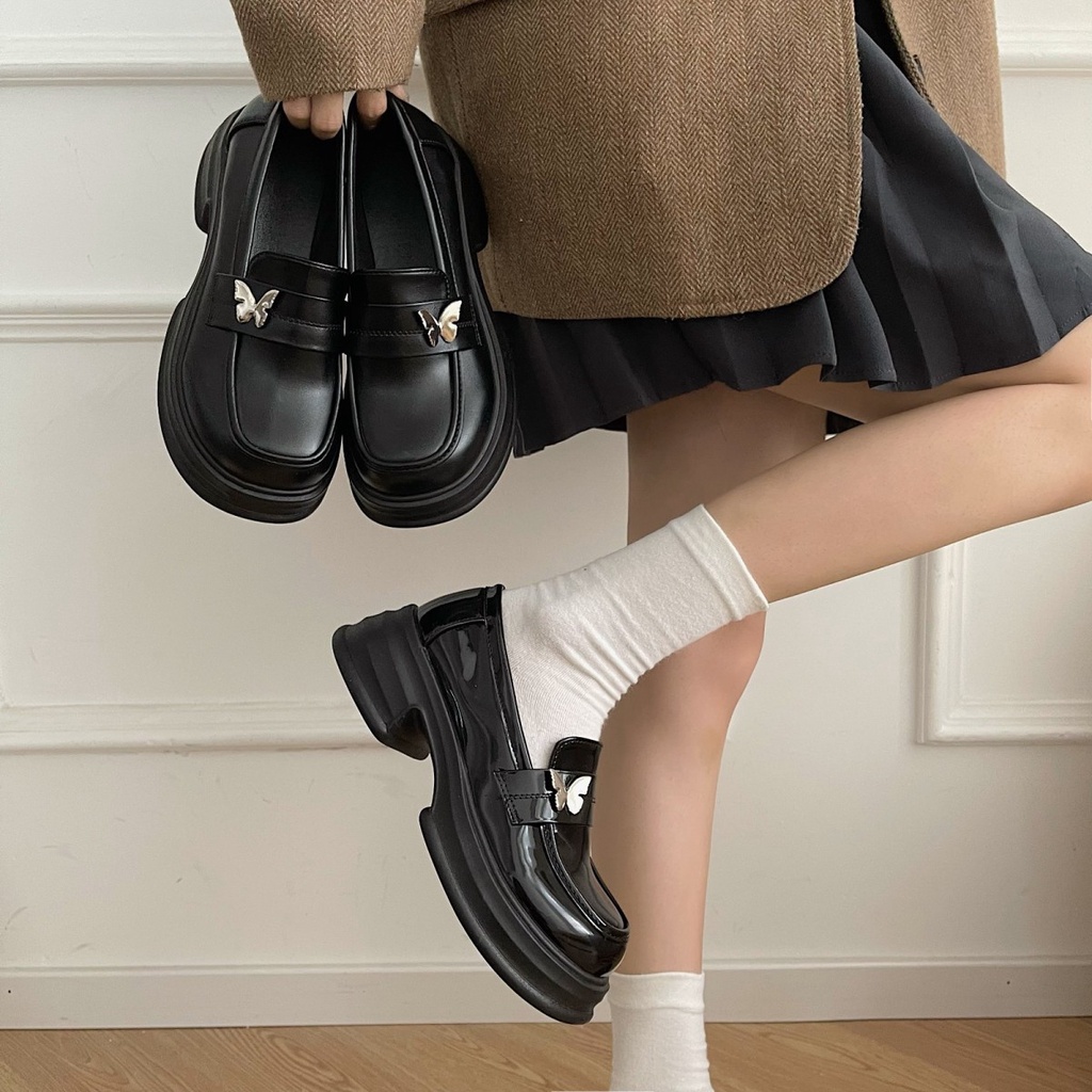 Giày nữ Lolita đáy dày đầu tròn tăng lên
