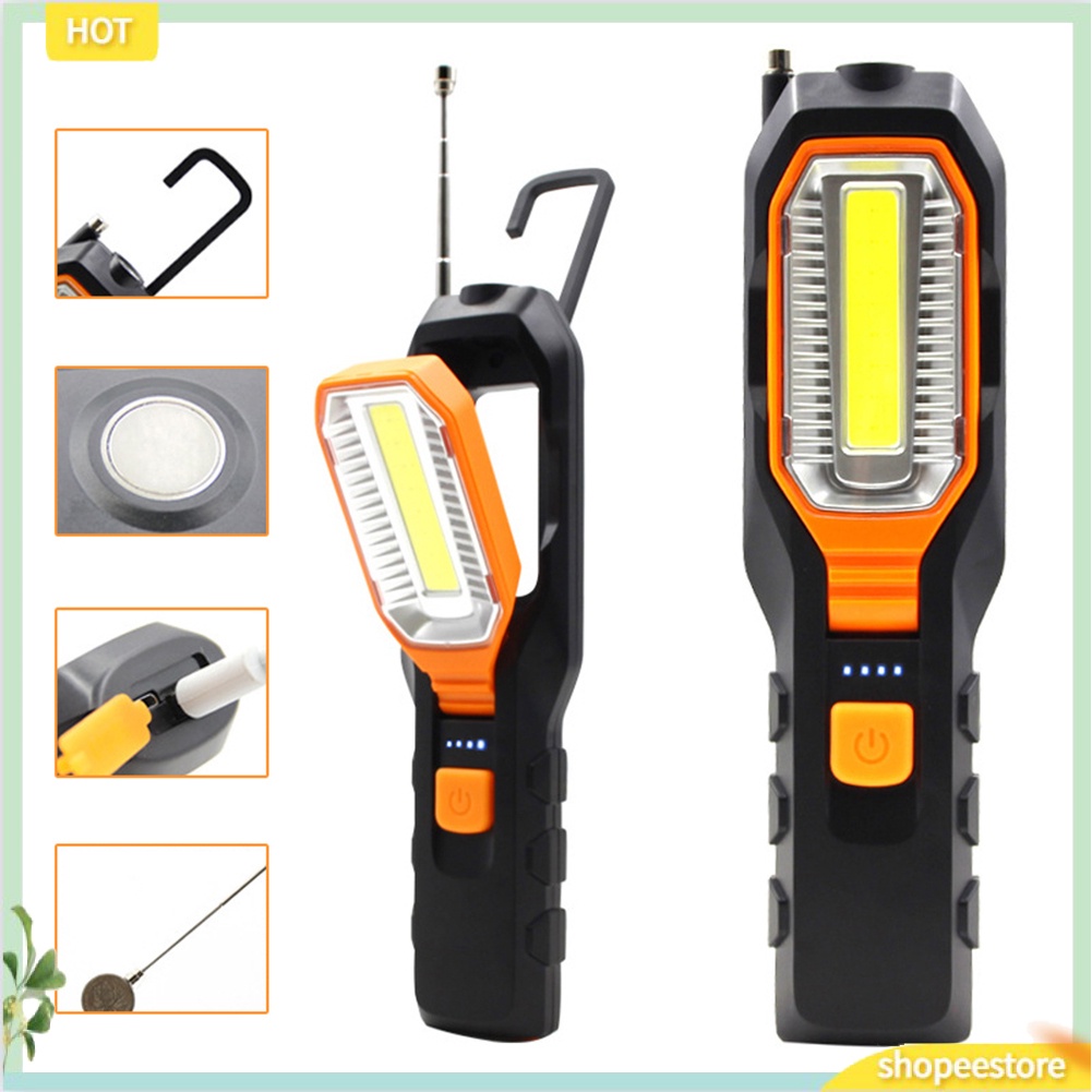 (shopeestore) Đèn LED COB sạc USB có nam châm dùng trong sửa chữa xe hơi
