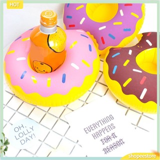 (shopeestore) Phao bơi đựng ly nước hình bánh Donut tròn dễ thương