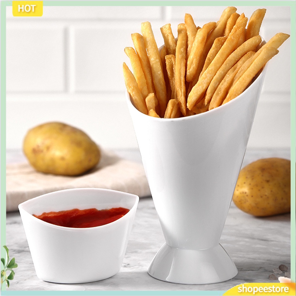 (shopeestore) Đĩa Đựng Khoai Tây Chiên / Snack Đa Năng Tiện Dụng Cho Nhà Bếp