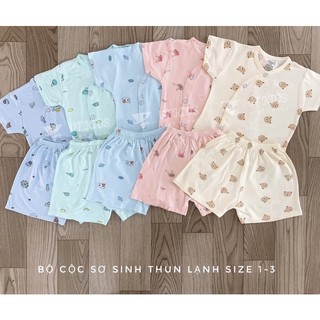 Bộ thun lạnh sơ sinh cộc tay