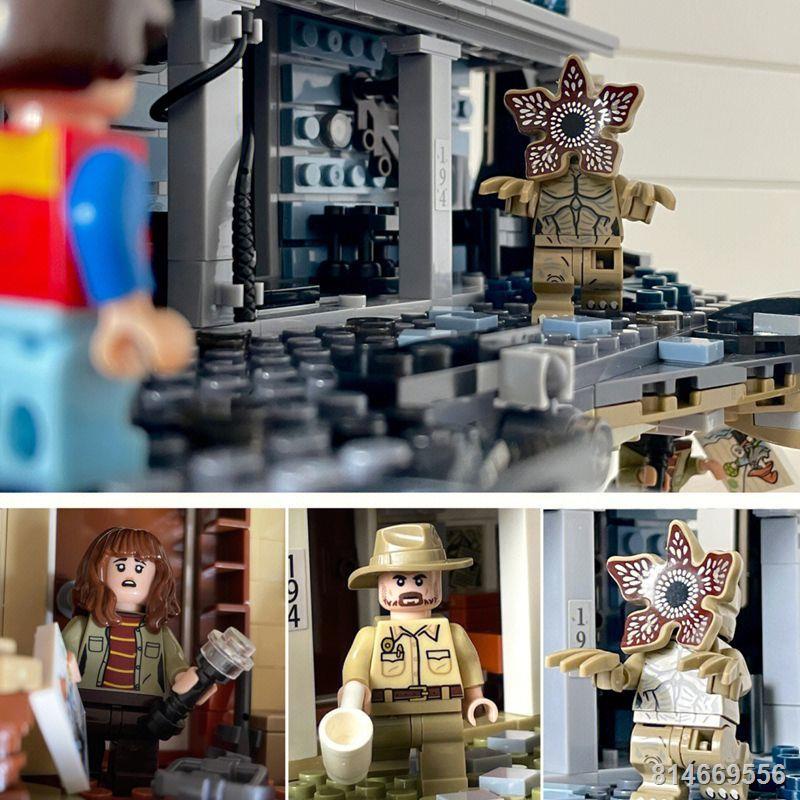 Tương thích với Lego xếp hình khó Stranger Things lộn ngược thế giới bé trai bé gái đồ chơi trẻ em lắp ghép 75810
