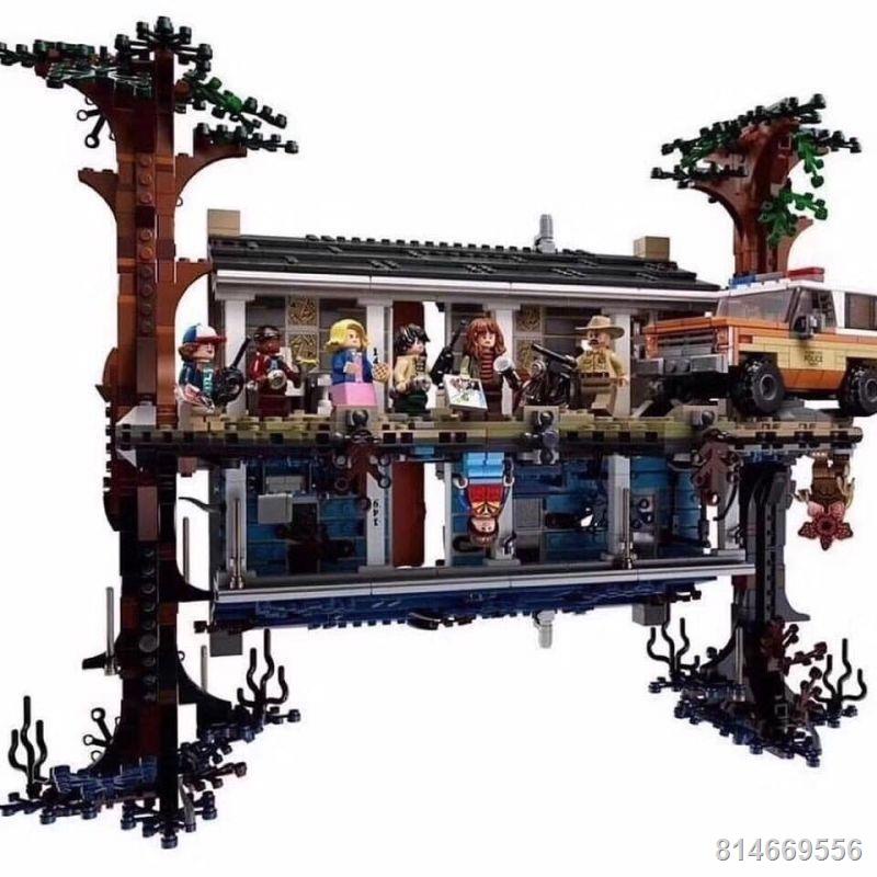 Tương thích với Lego xếp hình khó Stranger Things lộn ngược thế giới bé trai bé gái đồ chơi trẻ em lắp ghép 75810