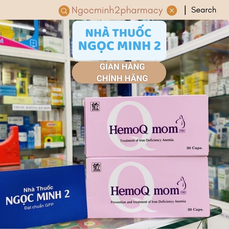 HemoQ Mom Viên bổ sung sắt hiệu quả hấp thu 100% HemoQ Mom nhập khẩu Hàn Quốc cho bà bầu, người thiếu máu