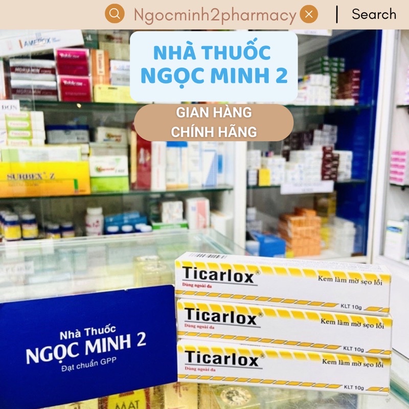 ✅ [Chính Hãng] Ticarlox ( tuýp 10g ) Kem làm mờ sẹo lồi ,Làm mờ dần vết sẹo và thâm trên da