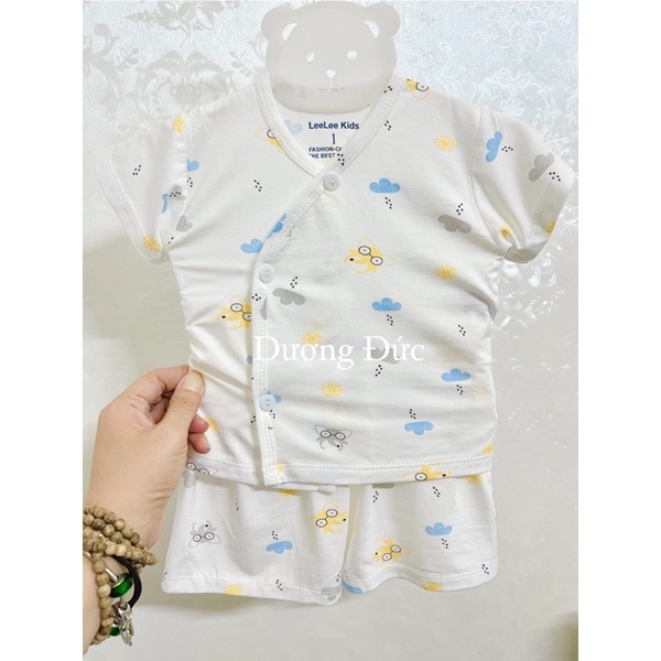 bộ petit sợi tre sơ sinh cộc tay