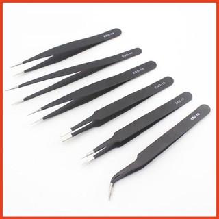 Nhíp kẹp linh kiện điện tử chống tĩnh điện chân thẳng / chân cong / đầu tù esd-11 esd-13 esd-15