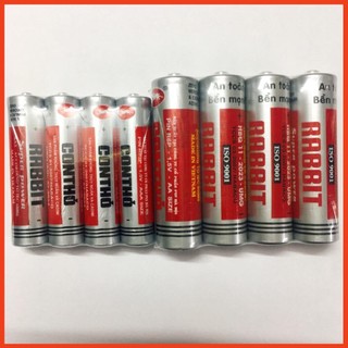 Vỉ 4 pin con thỏ aa, cỡ lớn, aaa cõ bé, pin 1,5v - chính hãng