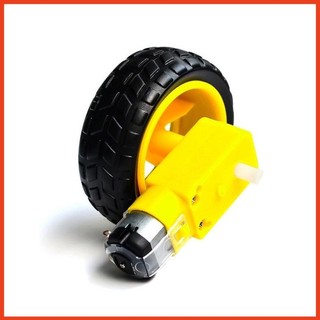 Động cơ giảm tốc vàng 3v-9v , bánh xe vàng chế xe mô hình, robot
