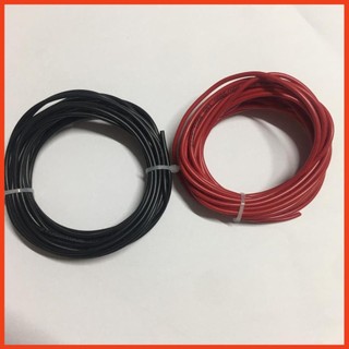 5 mét dây điện đơn 0.5mm màu đen/đỏ lõi nhiều sợi