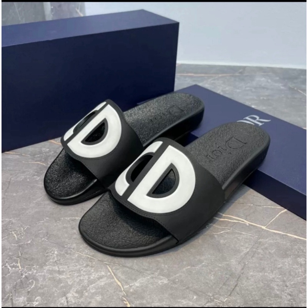 Dép CD chữ trắng, Dép Quai Ngang Nam Nữ, Hàng Siêu Bán Chạy Tại Shop