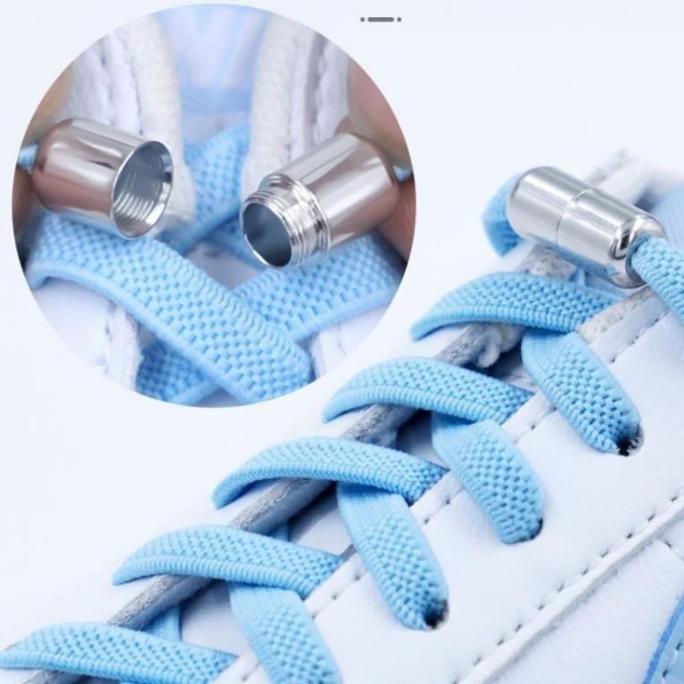 Set 2 nút khóa dây giày bằng kim loại không cần buộc cho giày người lớn / trẻ em hàng hot trend