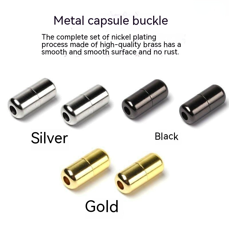 Set 2 nút khóa dây giày bằng kim loại không cần buộc cho giày người lớn / trẻ em hàng hot trend