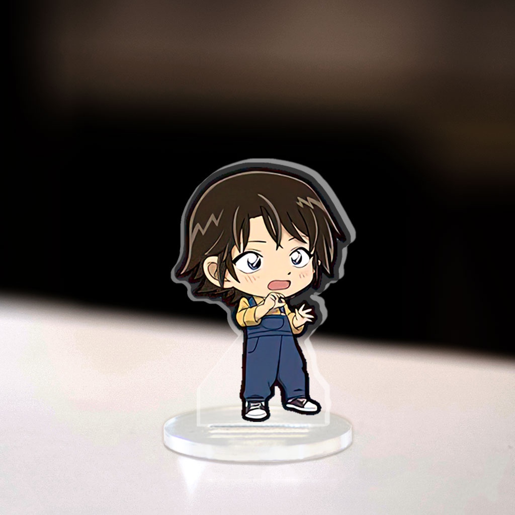 Mô hình Mini Conan Standee Chibi phim truyện hoạt hình thám tử lừng danh Conan Kaito Kid trang trí góc học tập cao 3cm