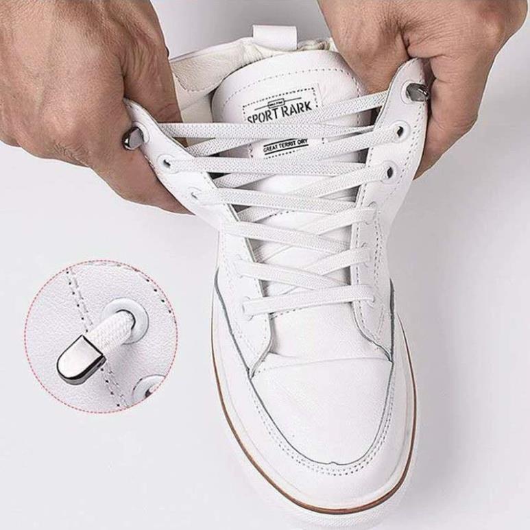 Set 2 nút khóa dây giày bằng kim loại không cần buộc cho giày người lớn / trẻ em hàng hot trend