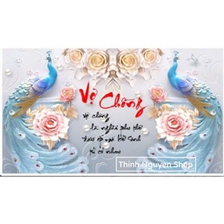 Tranh đính đá Vợ Chồng LV191 chưa đính