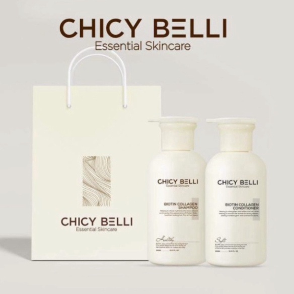 COMBO DẦU GỘI XẢ BIOTIN COLLAGEN CHICY BELLI giúp tóc giảm Gãy-Rụng-Xơ-Rối, gàu, nấm, lưu hương cực lâu New G2