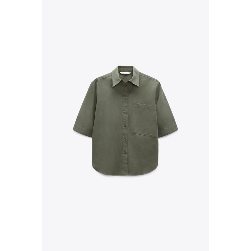 Made in Morocco - Áo Zara Sơ Mi Lụa cotton thô mát và quần cùng bộ trơn