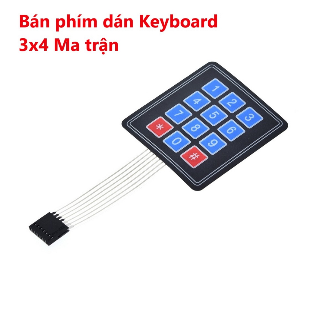 Bàn phím dán Keyboard 1x4, 3x4, 4x4, 5x4 - Ma trận bàn phím