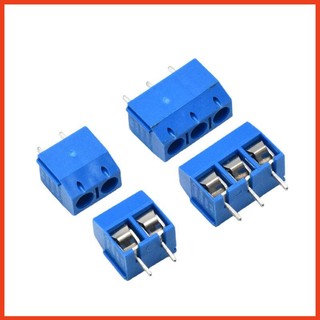 Cầu đấu domino kf301 2p/3p 5.08mm, thiếu bị đầu cuối kf301 2 chân/3 chân xanh dương