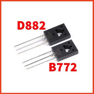 Transistor d882 b772 - to126 npn 3a/40v - transistor ngược d882, transistor thuận b772