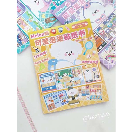 Sticker Dán Trang Trí Sổ Tay Hình Công Chúa Cuckoo melon 3d Dễ Thương Dành Cho Bé Gái