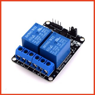 Module relay 5vdc - mạch relay 5v 2 kênh có octo bảo vệ đóng ngắt, điều khiển nguồn điện