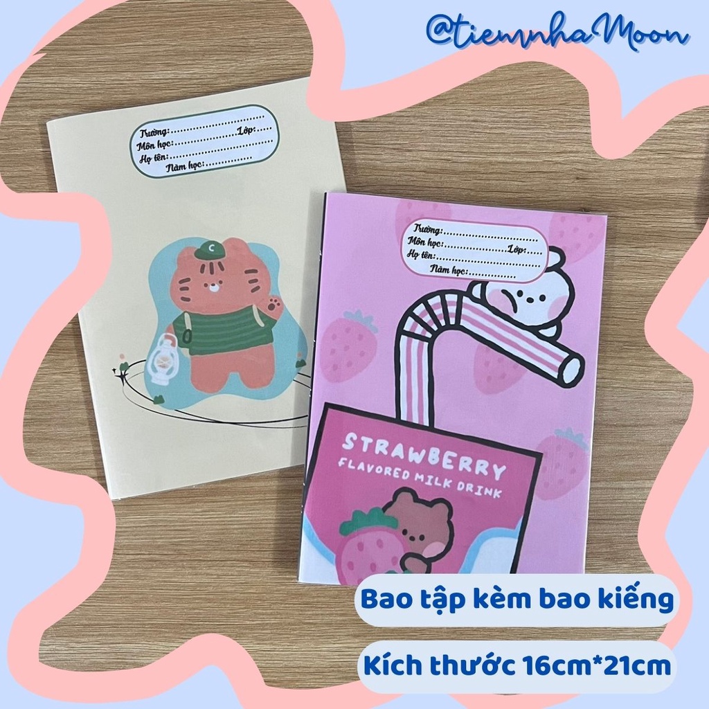 MELODY, CINAMOLROLL - BAO TẬP KHỔ NHỎ 16cm*21cm -  BÌA BAO TẬP KHỔ A5 - BÌA BAO TẬP CUTE