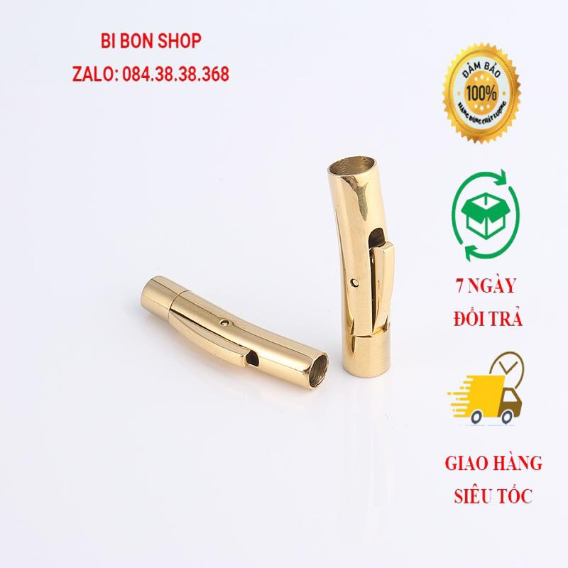 Sỉ Khóa inox cao cấp màu vàng thích hợp để làm vòng tay, dây chuyền, có chốt gài 2 đầu chắc chắn vô cùng