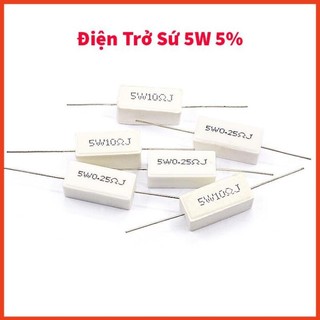 Điện trở sứ 5w sai số 5% - trở công suất 5w