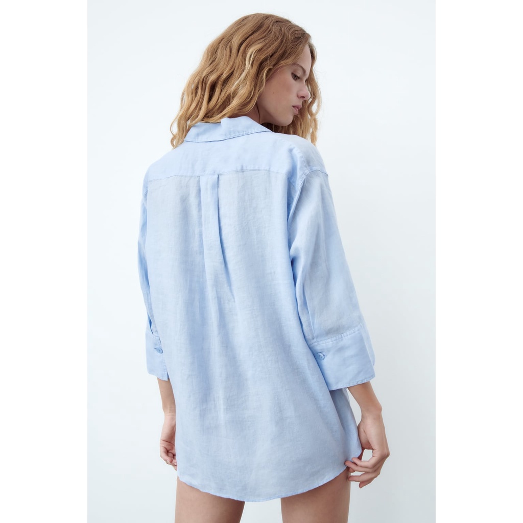 Made in Morocco - Áo Zara Sơ mi trơn giản dị
