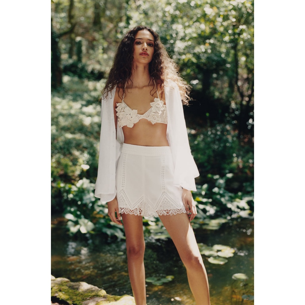 Made in Morocco - Áo Zara Sơ mi trơn giản dị