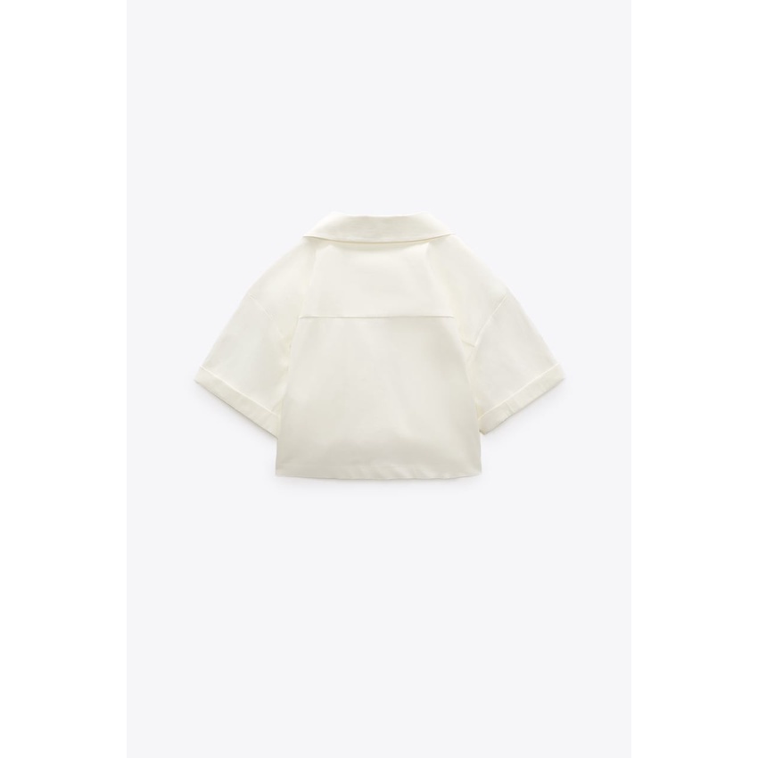 Made in Morocco - Áo Sơ Mi Zara Vải Lanh Co Giãn Thắt Nút Kiểu Pháp có nhiều màu